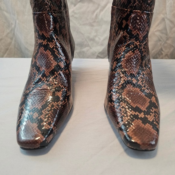 Antonio Melani 7.5 Mades Patent Leather Snake Prink Tall Heeled Boot NWOB $198 - Picture 6 of 14